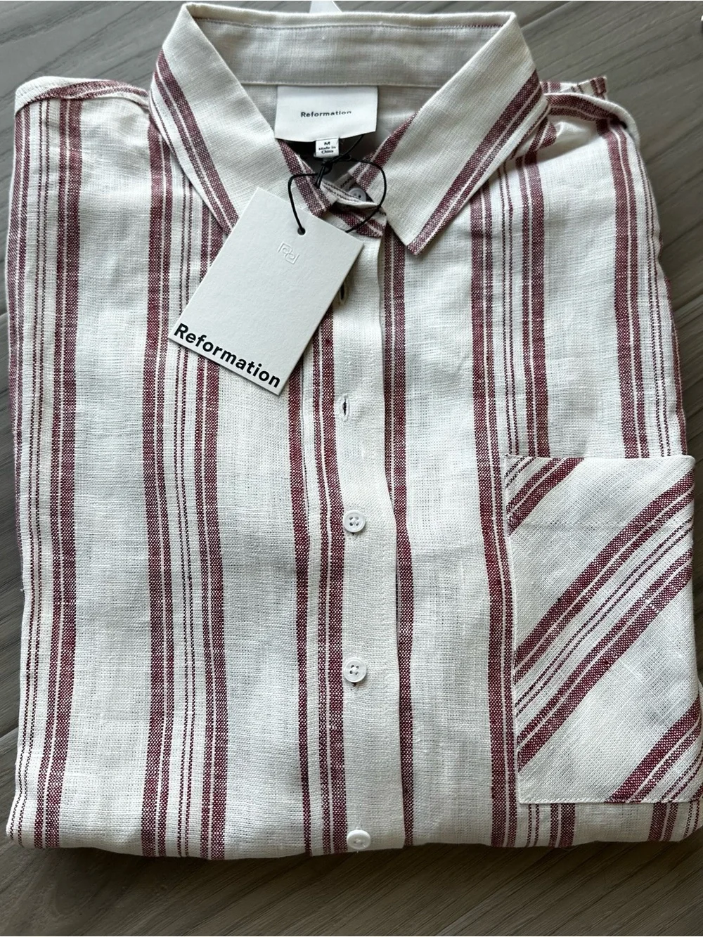 Reformation Linen Stripe Set M/L